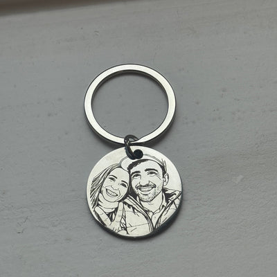 Everyday Personalised Engraved Circle Key Ring - INCLUDES ENGRAVING