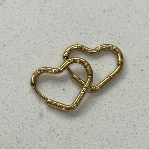 Everyday Gold Plated Heart Shaped Hoop Earrings