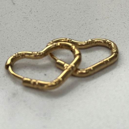 Everyday Gold Plated Heart Shaped Hoop Earrings