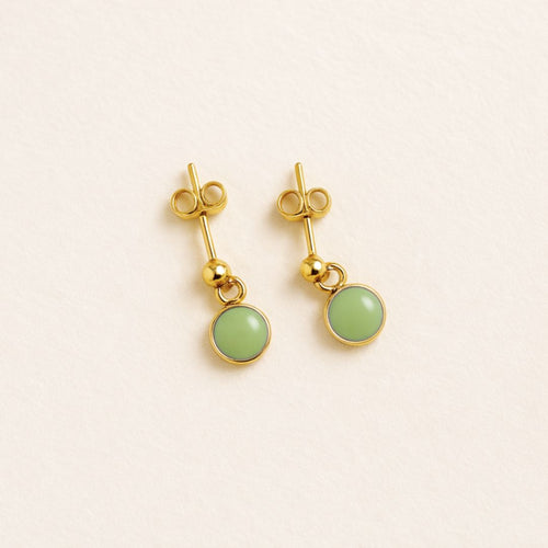 Luxe Gold Stud Drop Earrings