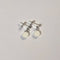 Signature Silver Stud Drop Earrings