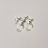 Signature Silver Stud Drop Earrings